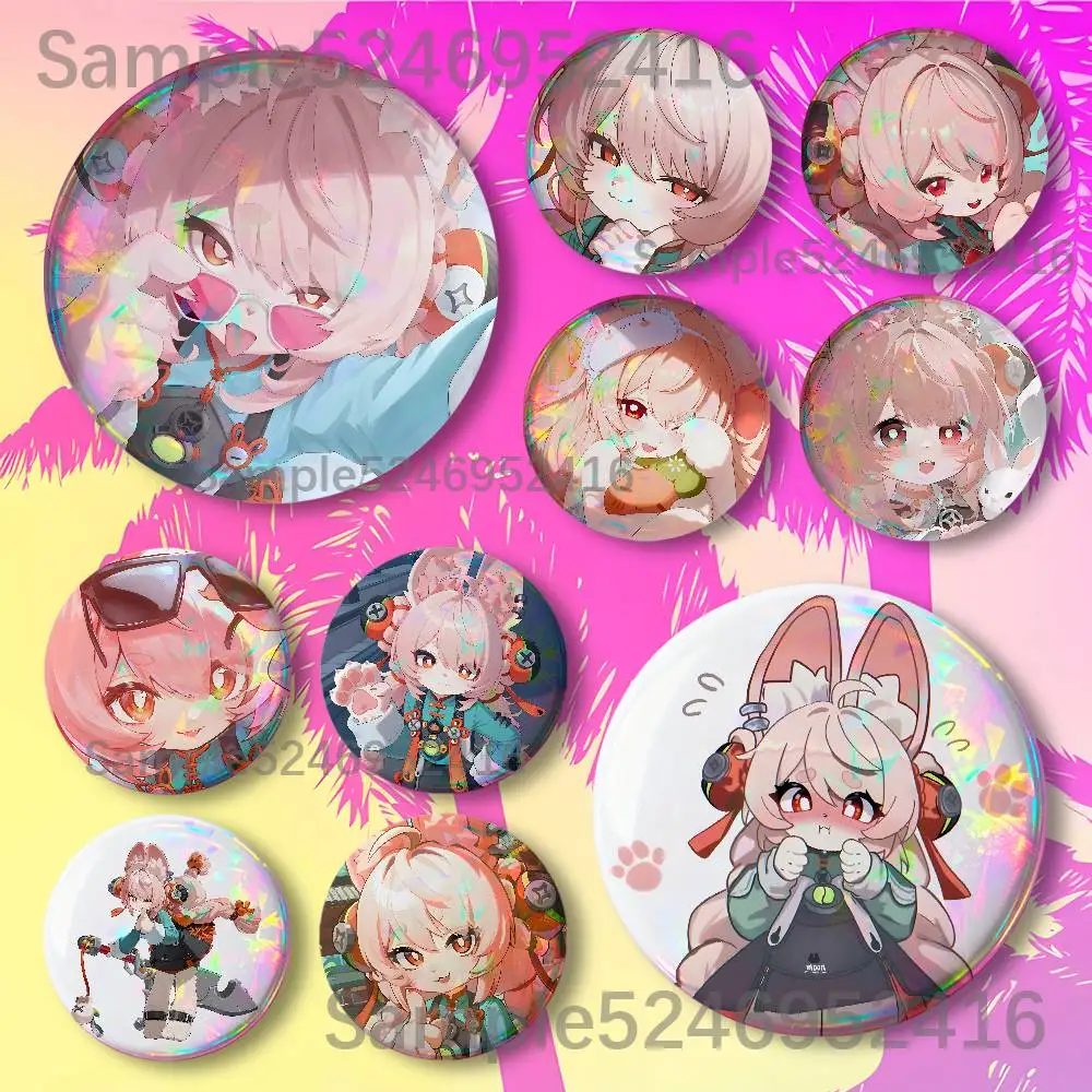 ZHAO Z-Zero Zenless Zone ZZZ New Badge Round Brooch Tinplate Figure Icon DIY Clothing Accessories Collectible Gifts Badges