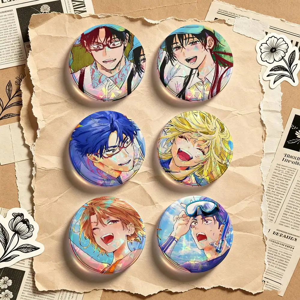 M-Marriage Toxin 2 Pieces Badge Set Icons Badges Creative Meme Figure Round Tinplate Brooch Bag Clothes Accessories
