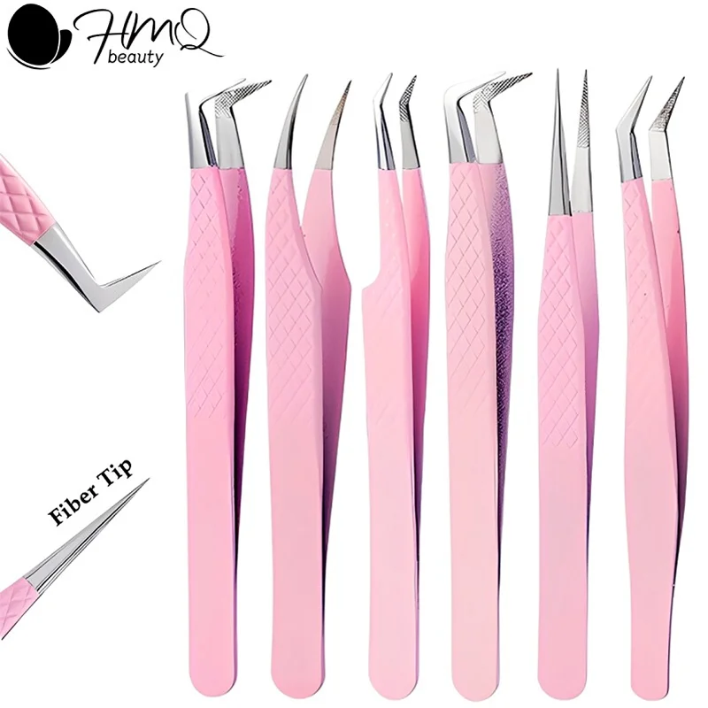 False Eyelash Extension Tweezers Stainless Steel Professional Beauty Eyelash Grafting Extensions Tools High Precision Tweezers