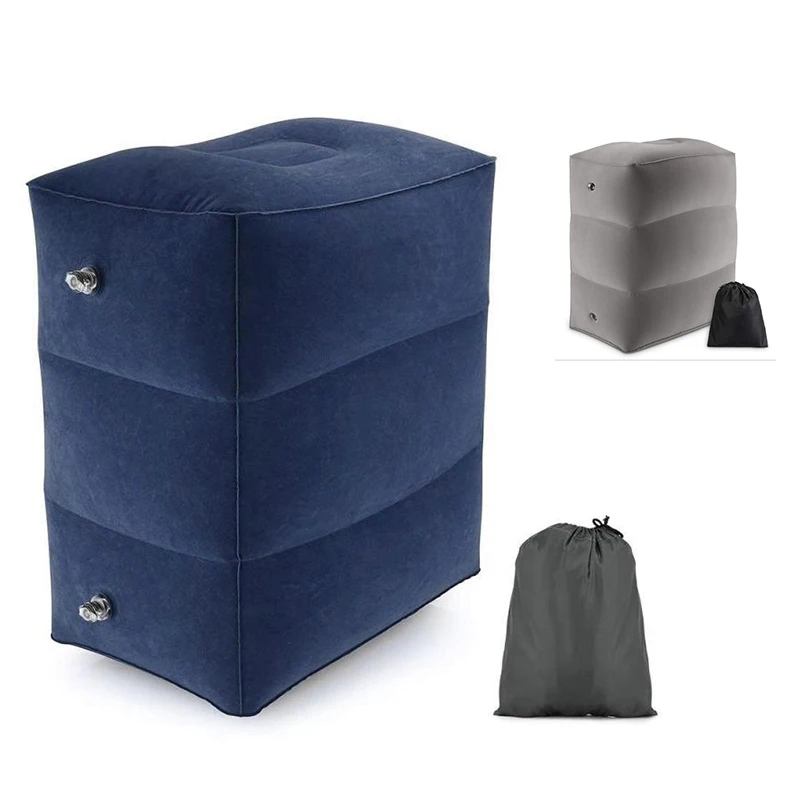 Flight Sleeping Footrest Pillow Resting Pillow for Kids On Airplane Car Bus Pillow Inflatable Travel Foot Pad Foot Rest Pillow