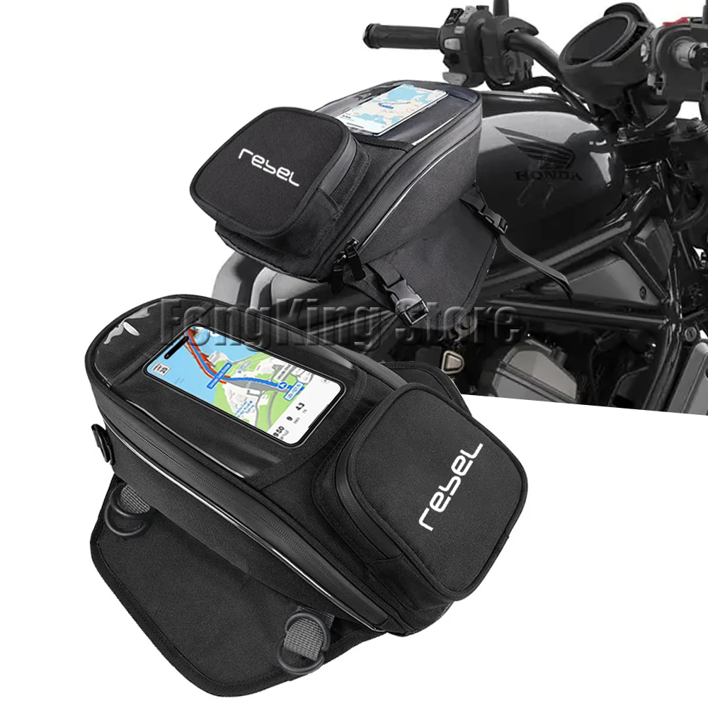 Motorcycle fuel tank bag, navigation bag, waterproof, large capacity, quick detachable For REBEL 1100 500 300 CMX 1100 300 500