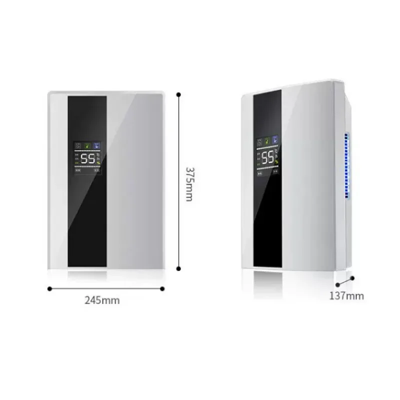 Portable Dehumidifier with Remote Control LED Display Silent Air Dryer Anti-Mold Moisture Absorber for Bedroom Closet