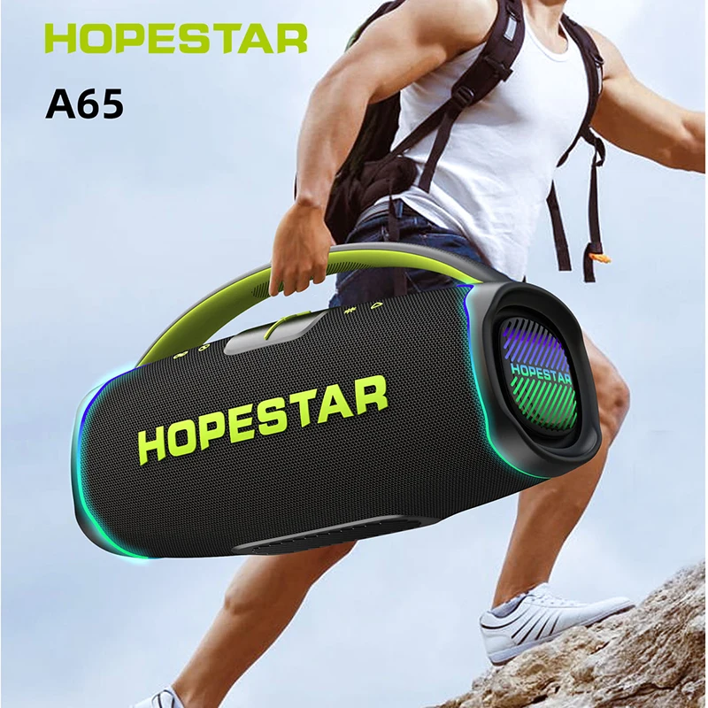 HOPESTAR A65 300W Loud Heavy Bass Portable Bluetooth Speaker, Tri-band Drivers Outdoor Party Wireless Sound System