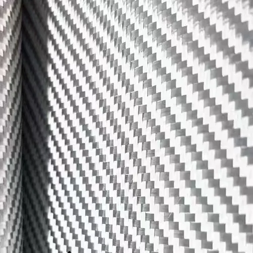 3k 240gsm Plating Bright Silver Glass Fiber Fabric Fiber Cloth Fabric 2x2 Twill 1m Width Commercial Grade 30cm/50cm Length