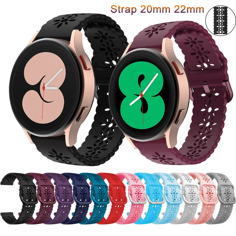 20mm 22mm Band for Samsung Galaxy 4/Classic/Active 2 40mm/44mm 42mm 46mm sport Silicone bracelet huawei watch gt 3-2e-pro Strap