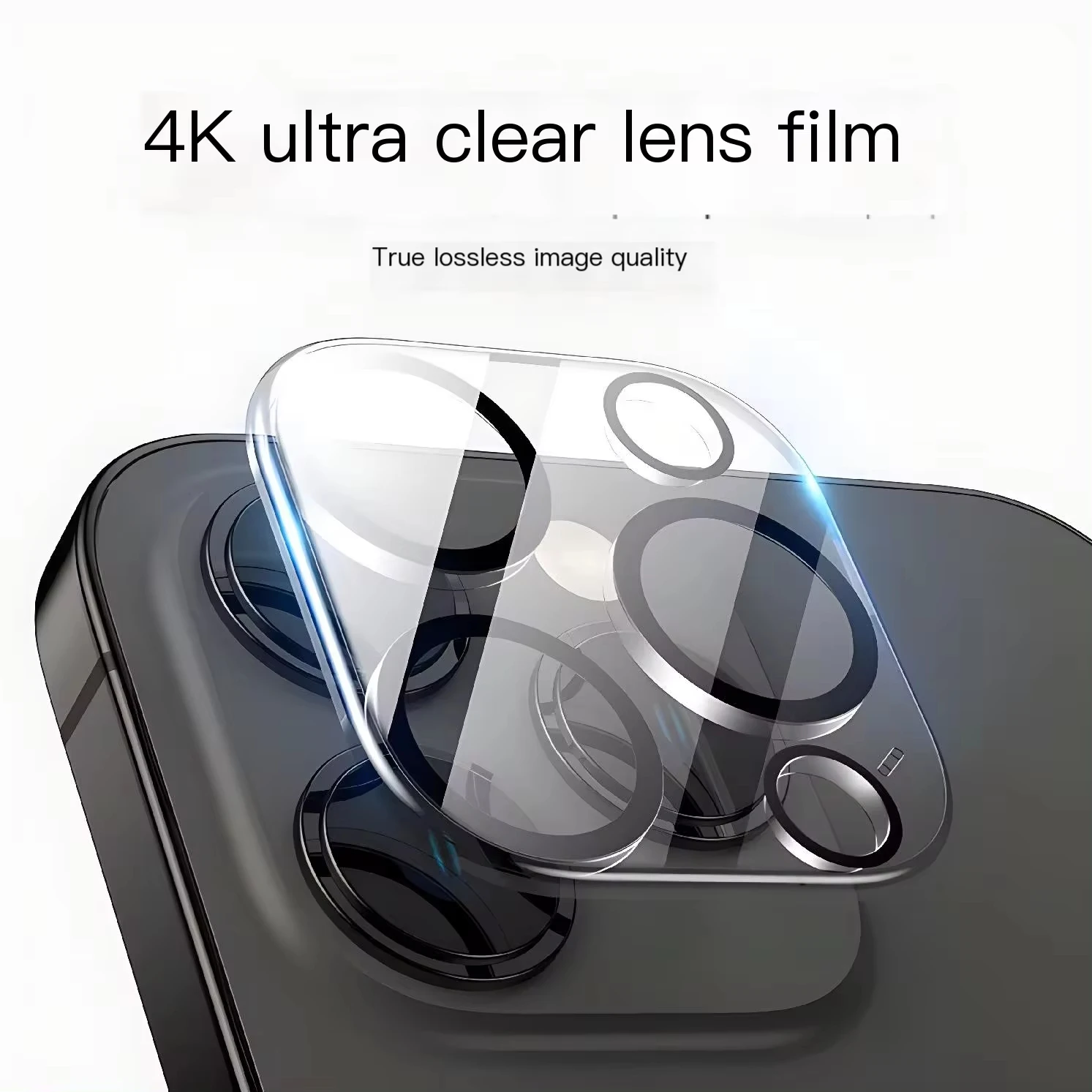 1-4Pcs Camera Lens Protector For iPhone 16 15 14 13 12 11 Pro Max 16 15 Plus Mini Black Circle Protective Camera Lens Film Cover