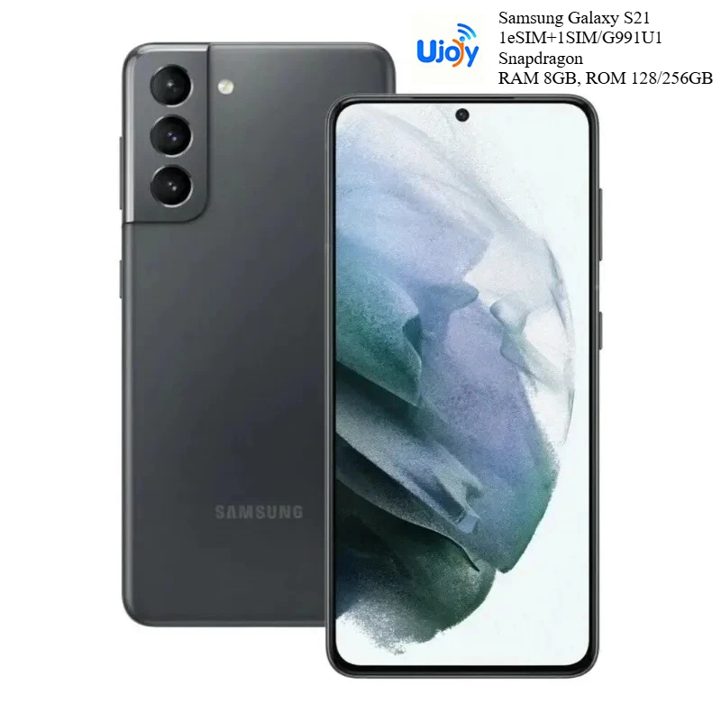 Network Unlock Refurbish Smartphone Samsung Galaxy S21 5G G991U1 6.2' OLED 128/256GB ROM 8GB RAM Snapdragon Support Facial ID