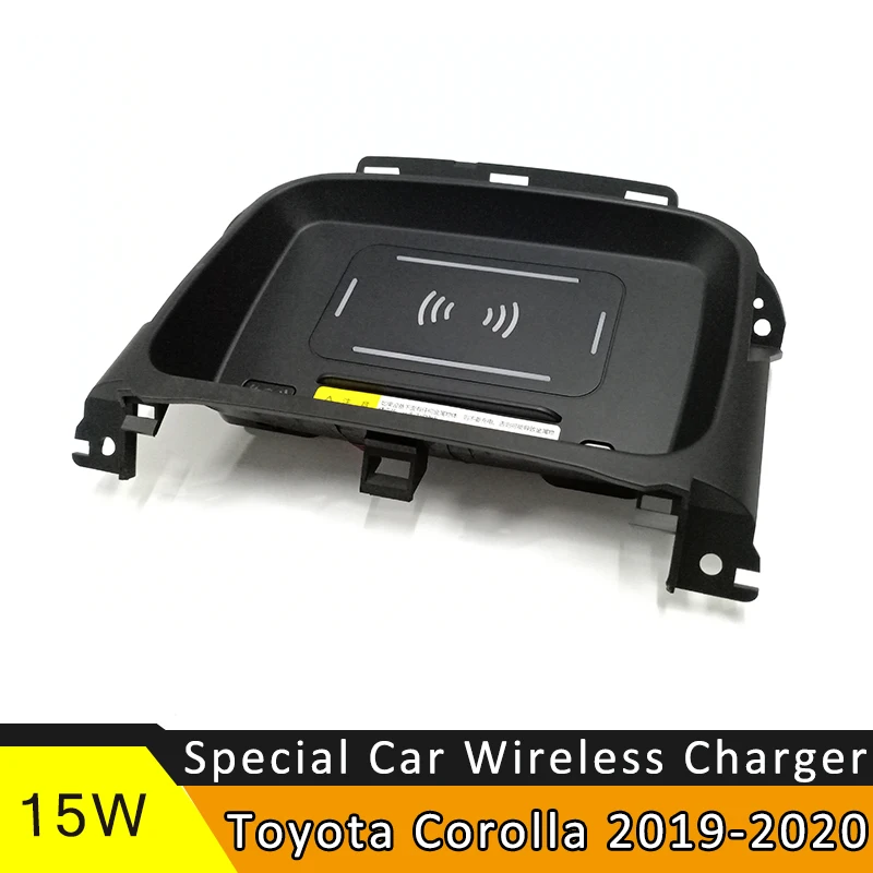 15W Car wireless charger for Toyota Corolla 2019 2020 2021 mobile phone fast charging Pad Holder wireless charge for corolla