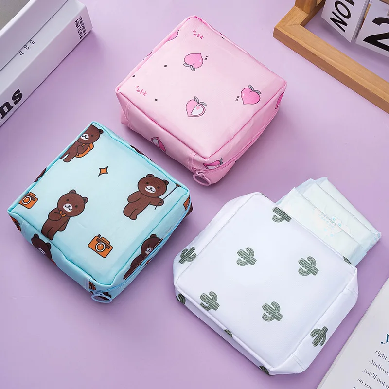 Sanitary Napkin Towel Storage Bag Wallet Mini Small Pouch Box Reusable Menstrual Product Organizer Women Girl Purse Home Travel