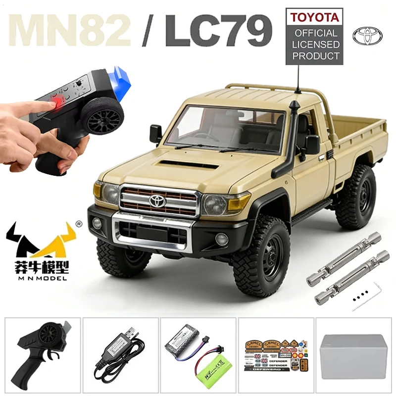 MN82 MN82S PRO1:12 Rc Car with LED Lights Full-scale Simulation LC79 Professional 4WD Remote Control Pickup RC Truck Model Toys