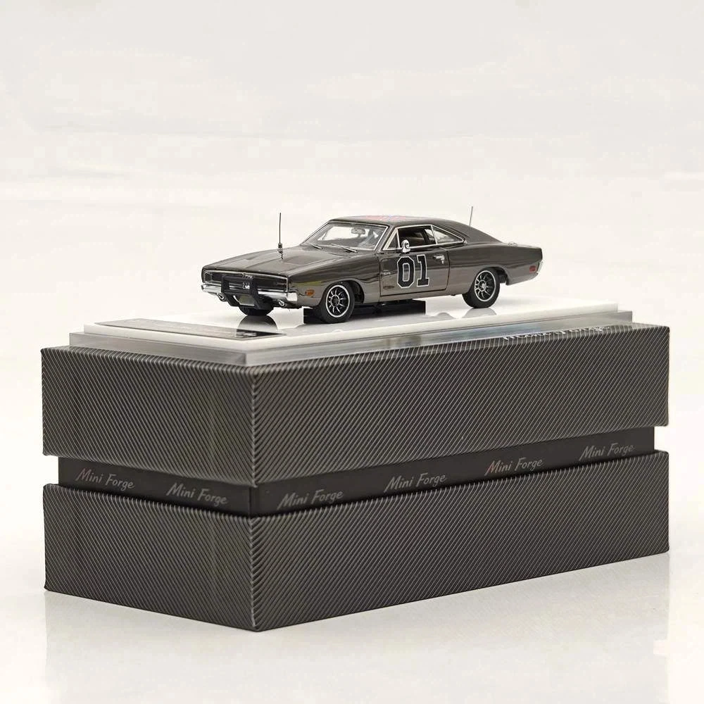 1:64 1969 Charger General Lee Limited Chrome Silver & Chrome Silver-Gray Edition Diecast Model Car Auto Gift Mini Forge