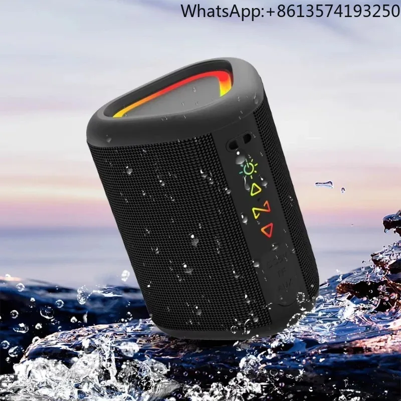 【Best-selling】Newly Upgraded Portable Outdoor Travel Party Speaker Speaker, IPX7 Waterproof, Enhanced Bass, Color Light Emittin