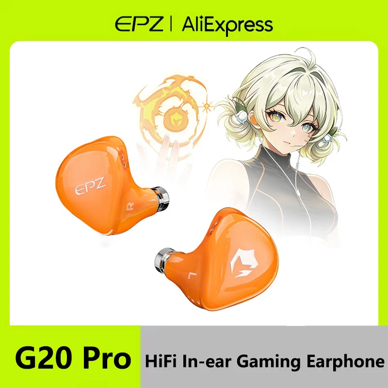 EPZ G20 Pro In-Ear Earphones HIFI Music Gaming IEMs 10mm LCP+PU Dynamic Driver ENC Boom Mic Detachable Cable Wired Earphones