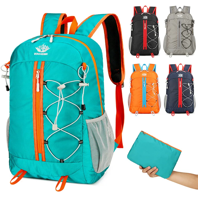 Men's Mountain Riding Backpack Ultra-light Foldable Expandable Large Capacity Travel Bag Multi-functional Leisure Backpack