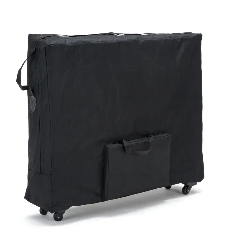 Waterproof Portable Massage Bed Storage Bag with Wheeled Travel Case Wear-Resistant Oxford Cloth Backpack with Folding Legs