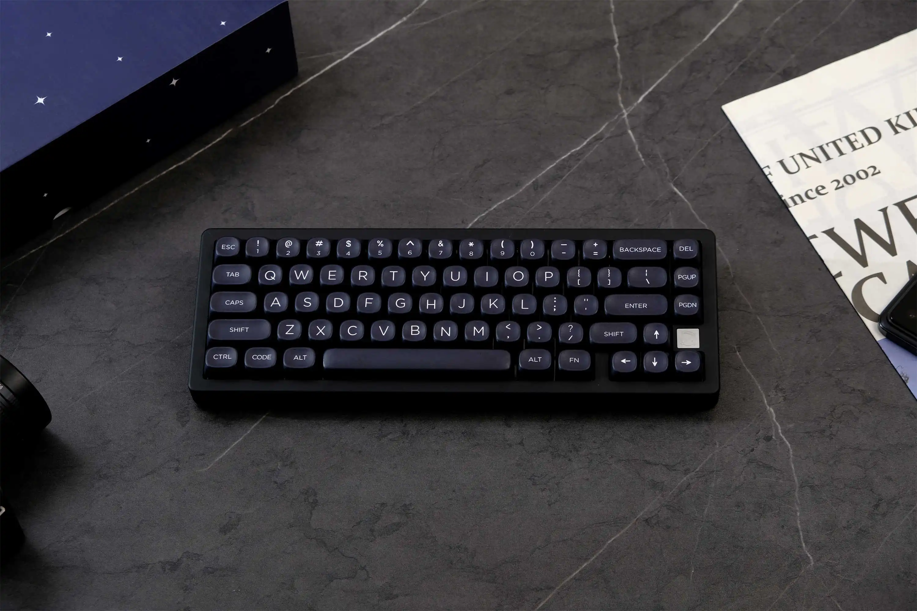 GMK Minimalist Black Keycaps 126 Keys PBT Keycaps MOA Profile DYE-SUB Customized Keycaps For MX Switch Mechanical Keyboard