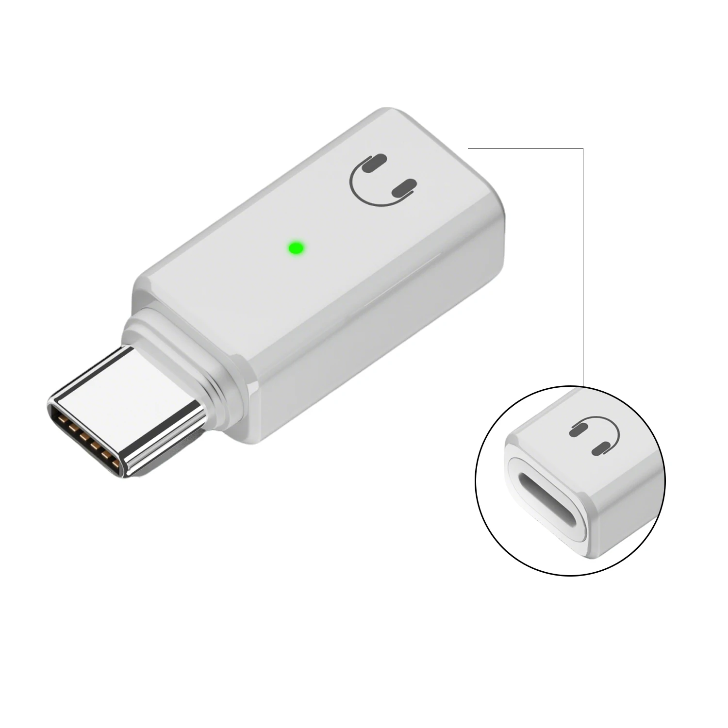 USB C Audio Adapter for iPhone Wired Earbuds Type C Male to Headphone HiFi Converter Calling/Listening/Line Control Microphone