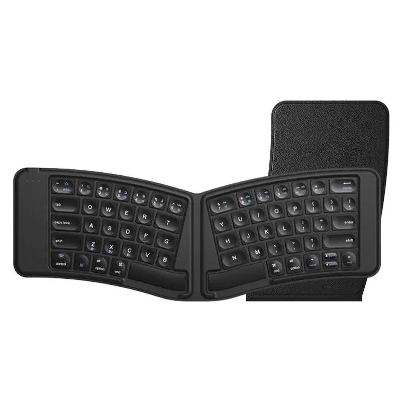 Ergonomic folding wireless bluetooth keyboard special-shaped portable notebook mobile phone tablet