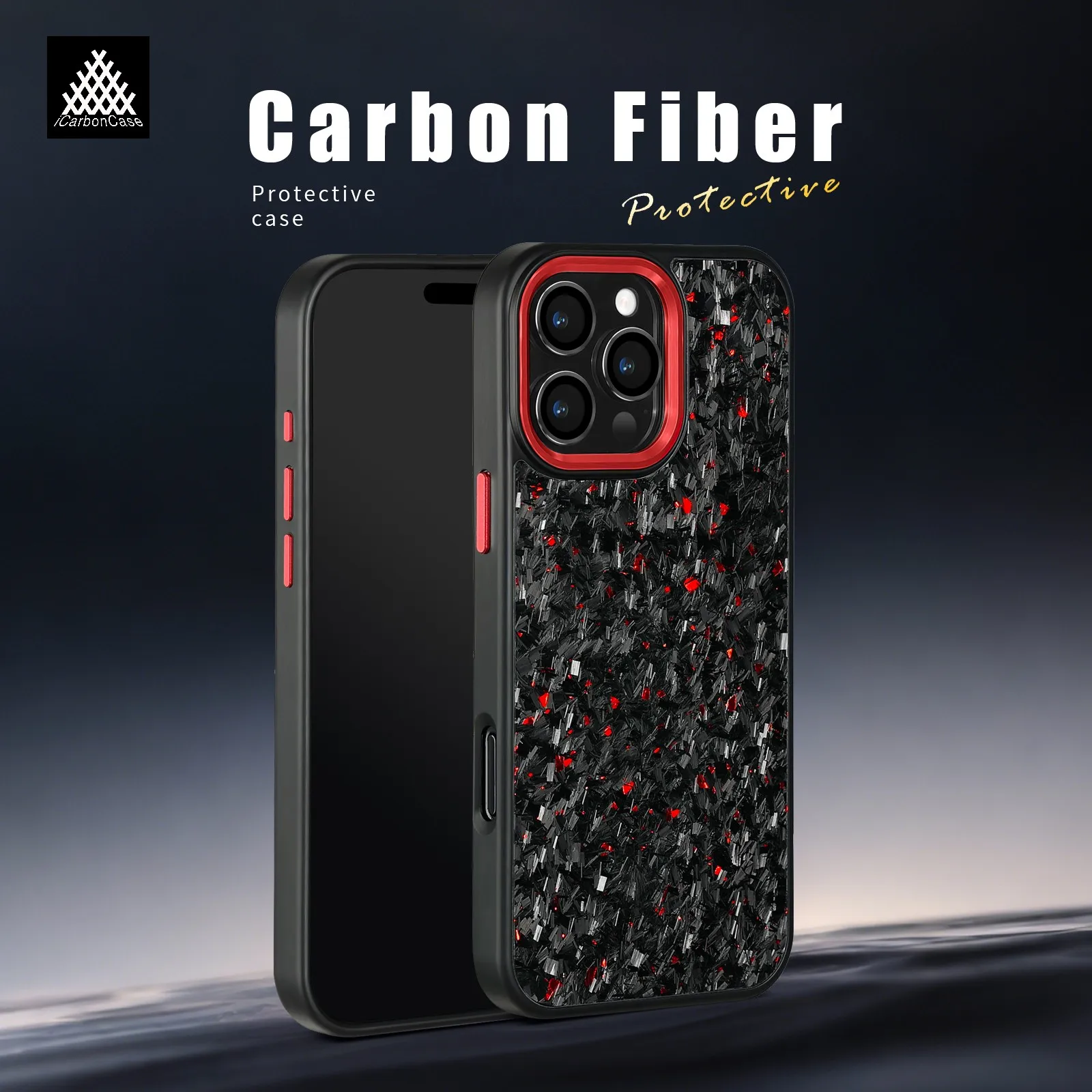 Magnetic Real Forged Carbon Fiber Case with Metal Camera Protection for iPhone 17 16 15 14 13 12 11 Pro Max 17 Air with MagSafe