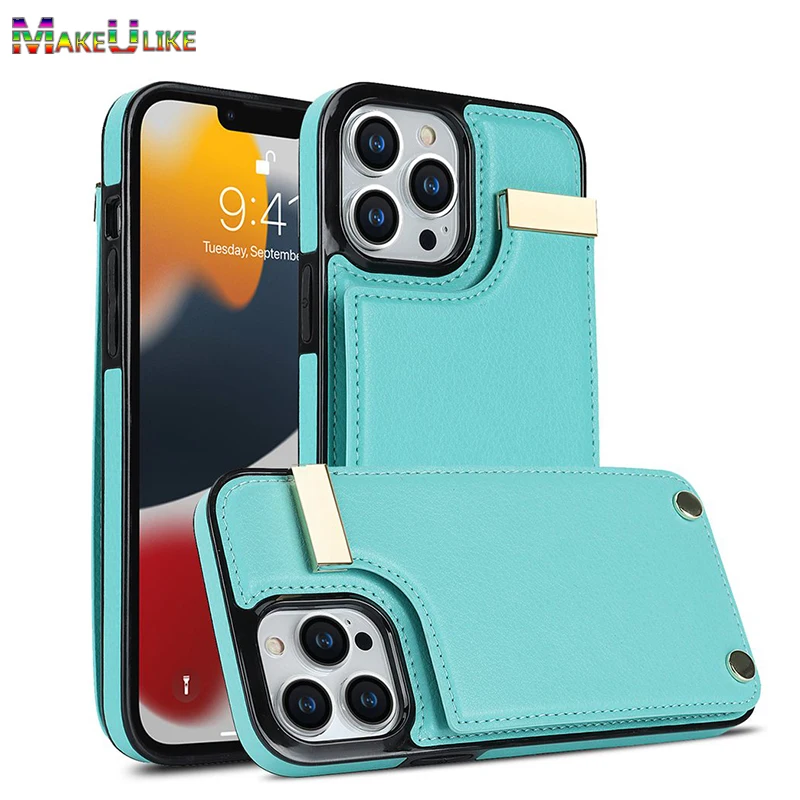 Leather Purse Case for iPhone 15 Pro Max Case Layered Cards Holder Wallet Case for iPhone 14 16 Plus 13 12 11 17 Pro Max Cover