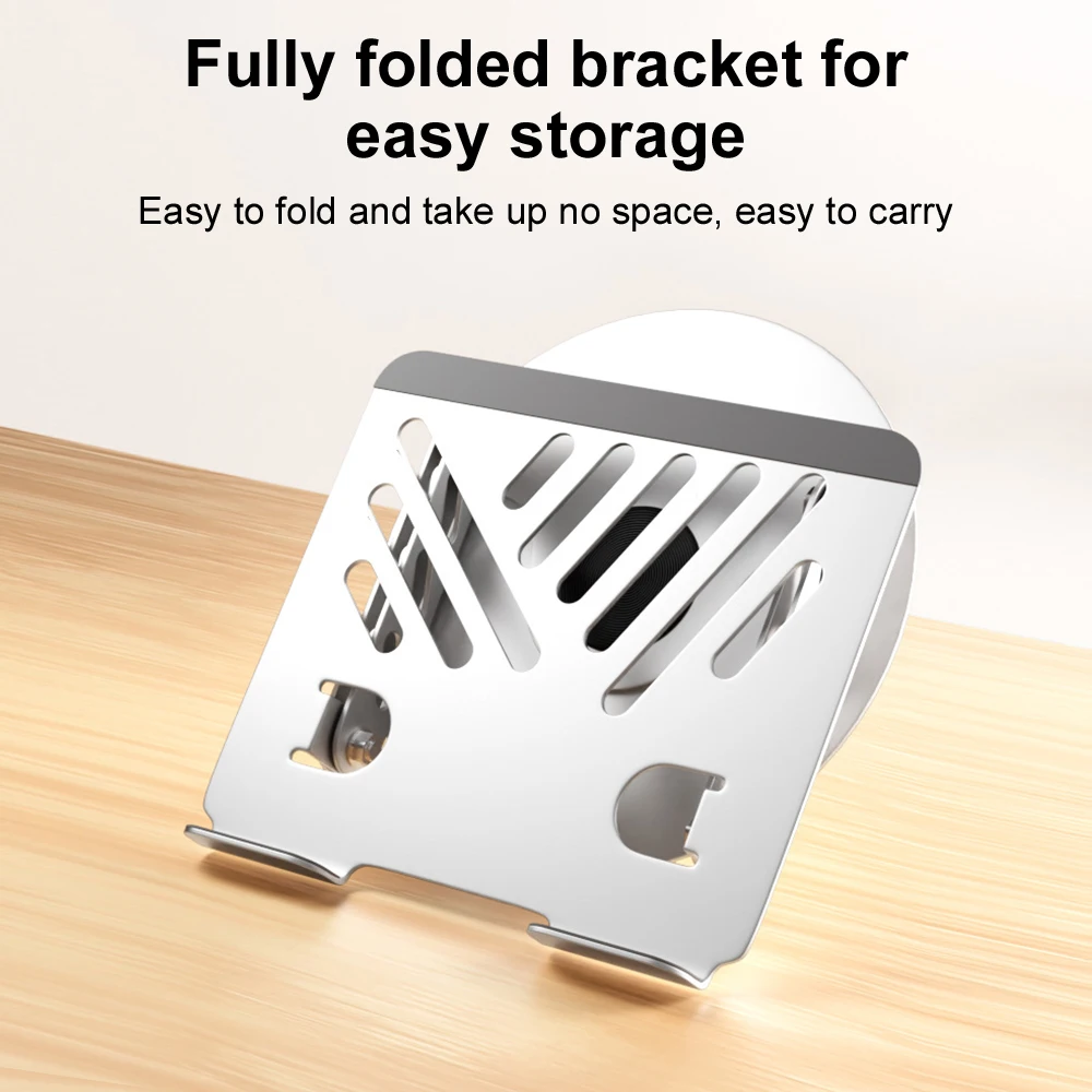 360° Rotatable Aluminum Alloy Laptop Stand Adjustable Ventilated Cooling Holder for MacBook Samsung 9.7-17.3