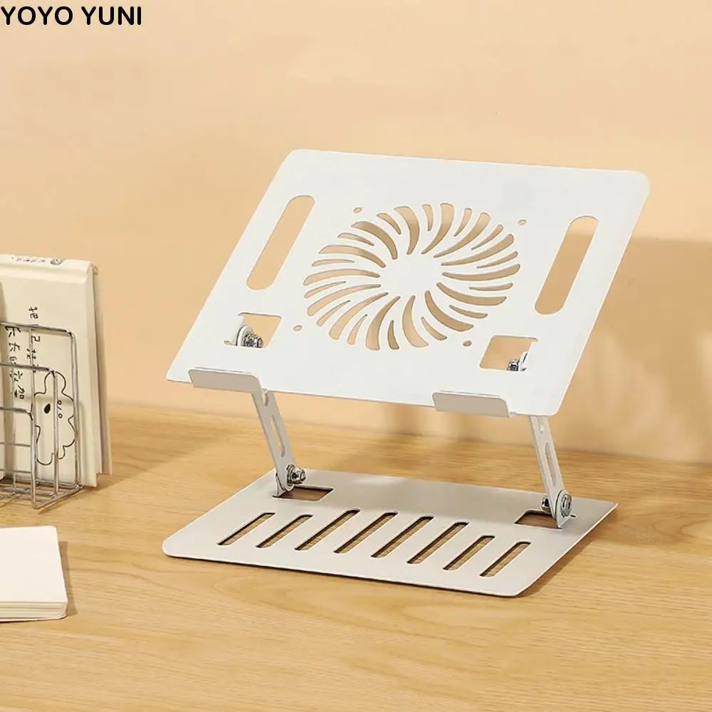 360 Rotating Base Notebook Computer Stand Adjustable Foldable Tablet Cooling Fan Holder Heat Dissipation Lifter Laptop Bracket