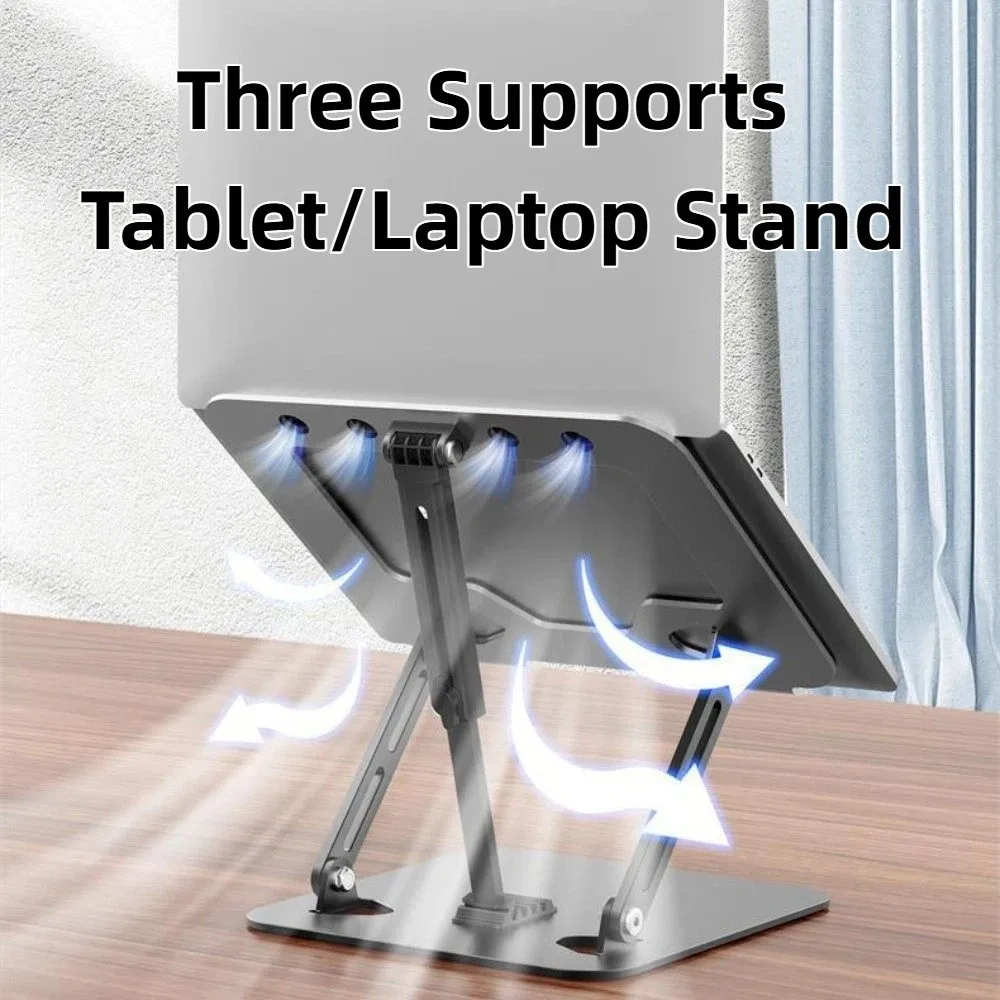 Tablet Stand Support Rod Laptop Bracket Adjustable Super Stable Notebook Stand Foldable Metal Tablet Radiator Bracket Notebook