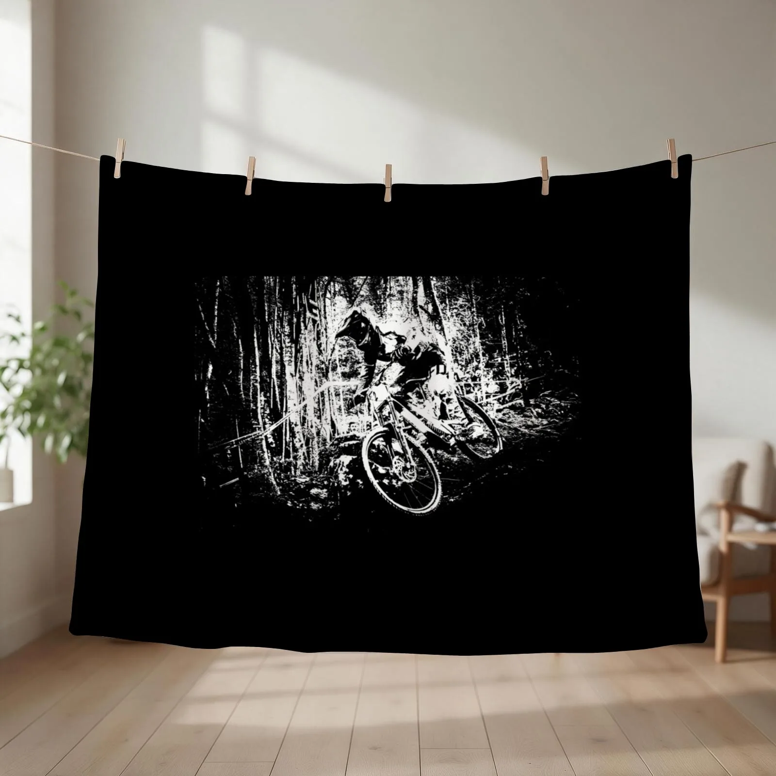 downhill mountain biking Throw Blanket Picnic Sofas warm for winter Decorative Sofas Blankets