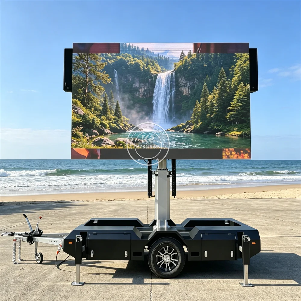 High Brightness LED Advertising Trailer Mobile Digital Billboard Screen Trailer For City Promotion Use