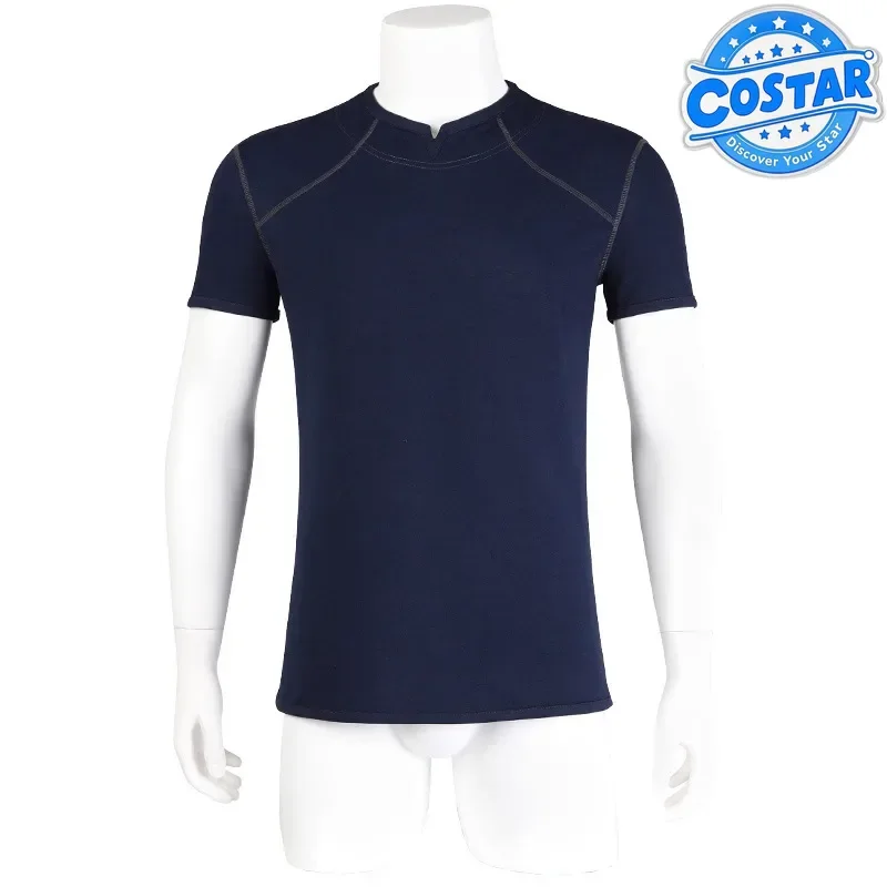 Leon S. Kennedy Cosplay Costume Short Sleeve T-shirt Adult Men's Tops Game Resident 4 Remake Halloween Party Outfits Costumes