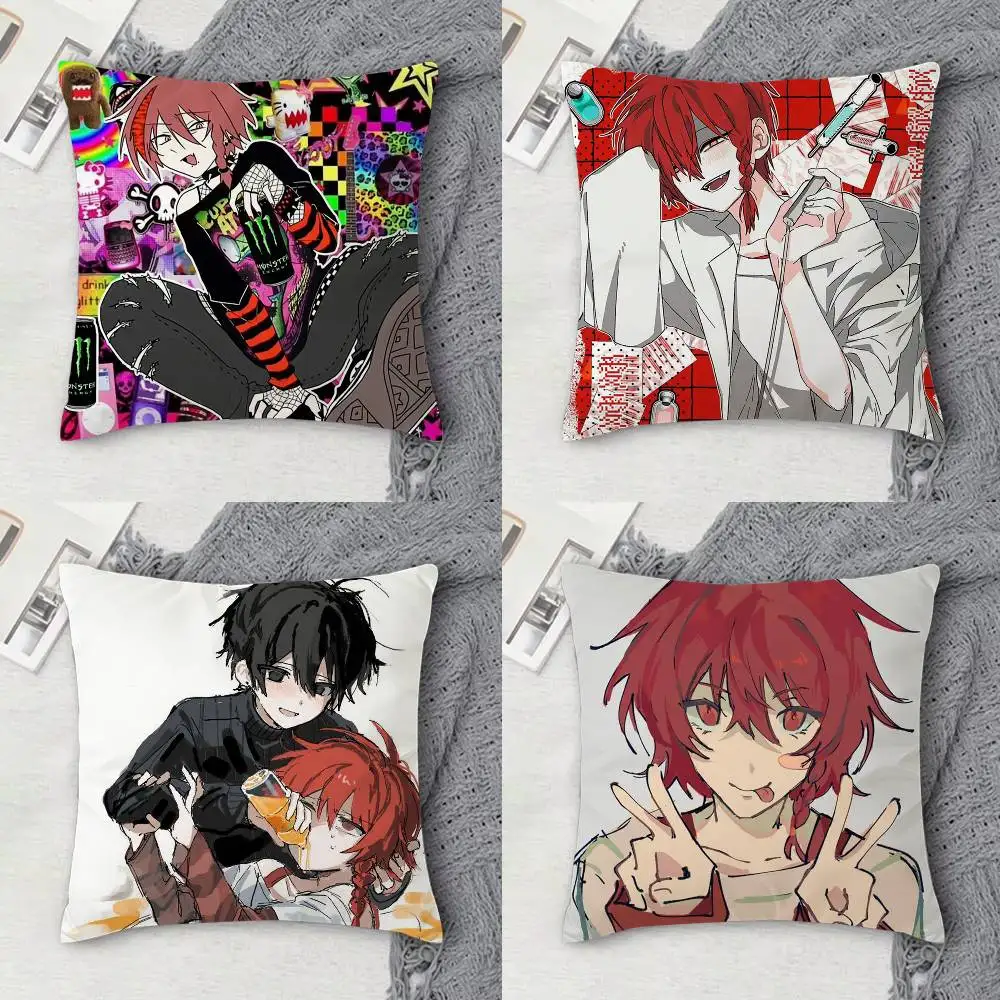 Zeno Remake Double-sided Printed Square Decorative Cushion Cover for Sofa Living Room Home Decor