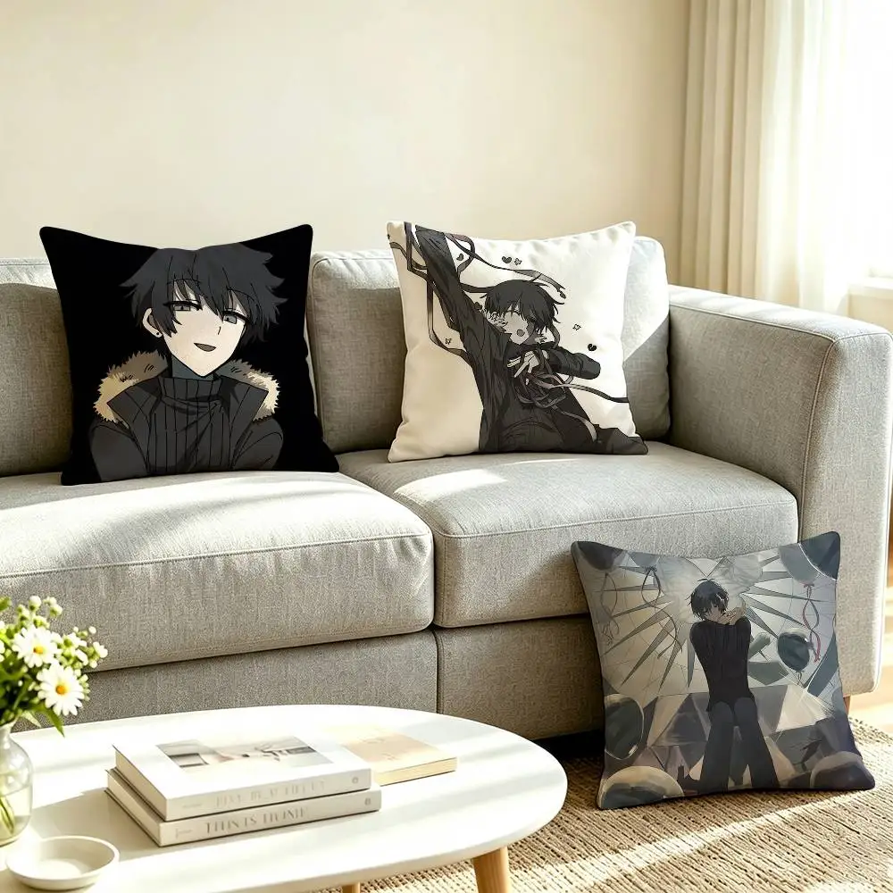 Z-ZENO Remake Haru Tsugino Pillow Case Square Double-Sided Sofa Cushion Cover Bedroom Bedside Pillow