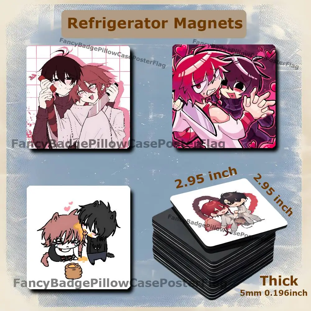 Z-Zeno Remake Anime 75mm Refrigerator Magnet Magnetic Ins Style Home Decoration Gift Personalized Creative Magnetic