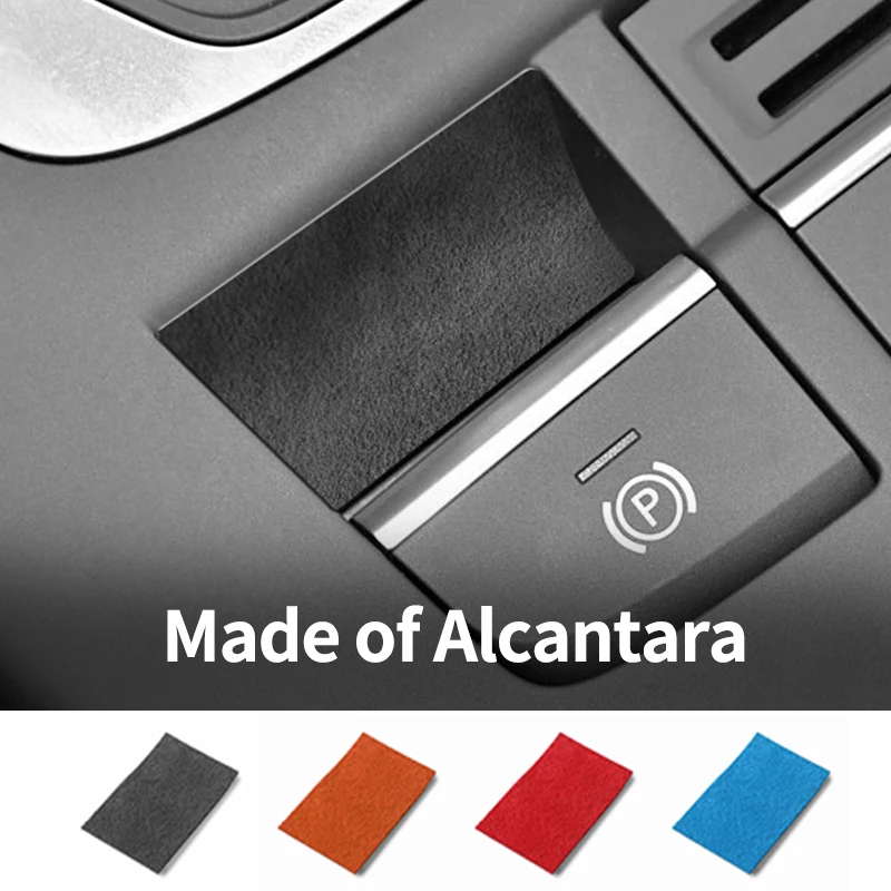 For Audi 8V A3 S3 (2014-2019) Sport Handbrake Button Knob Trim Sticker Made of Alcantara Car Premium Interior Tuning Accessory