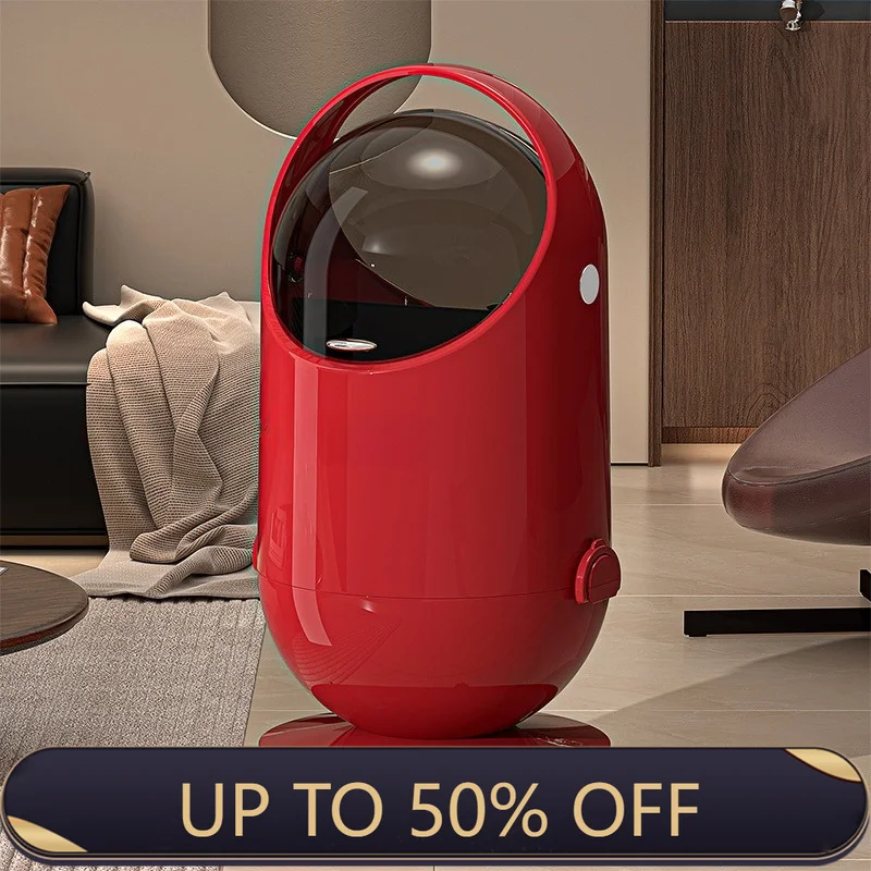 Wheel Trash Can Large Waste Bins Kitchen Food Residue Storage Litter Bin Household Luxury Touch Mobile Wastebasket Container