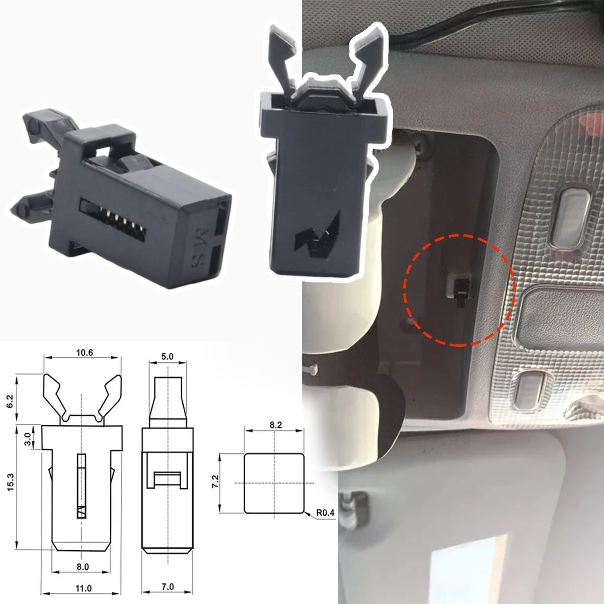 Trash Can Lock Self-Locking Switch Catch Compatible Touch Lid Latch for Great Wall Hover H5 2.4 Petrol 2009-2012 Accessories Car
