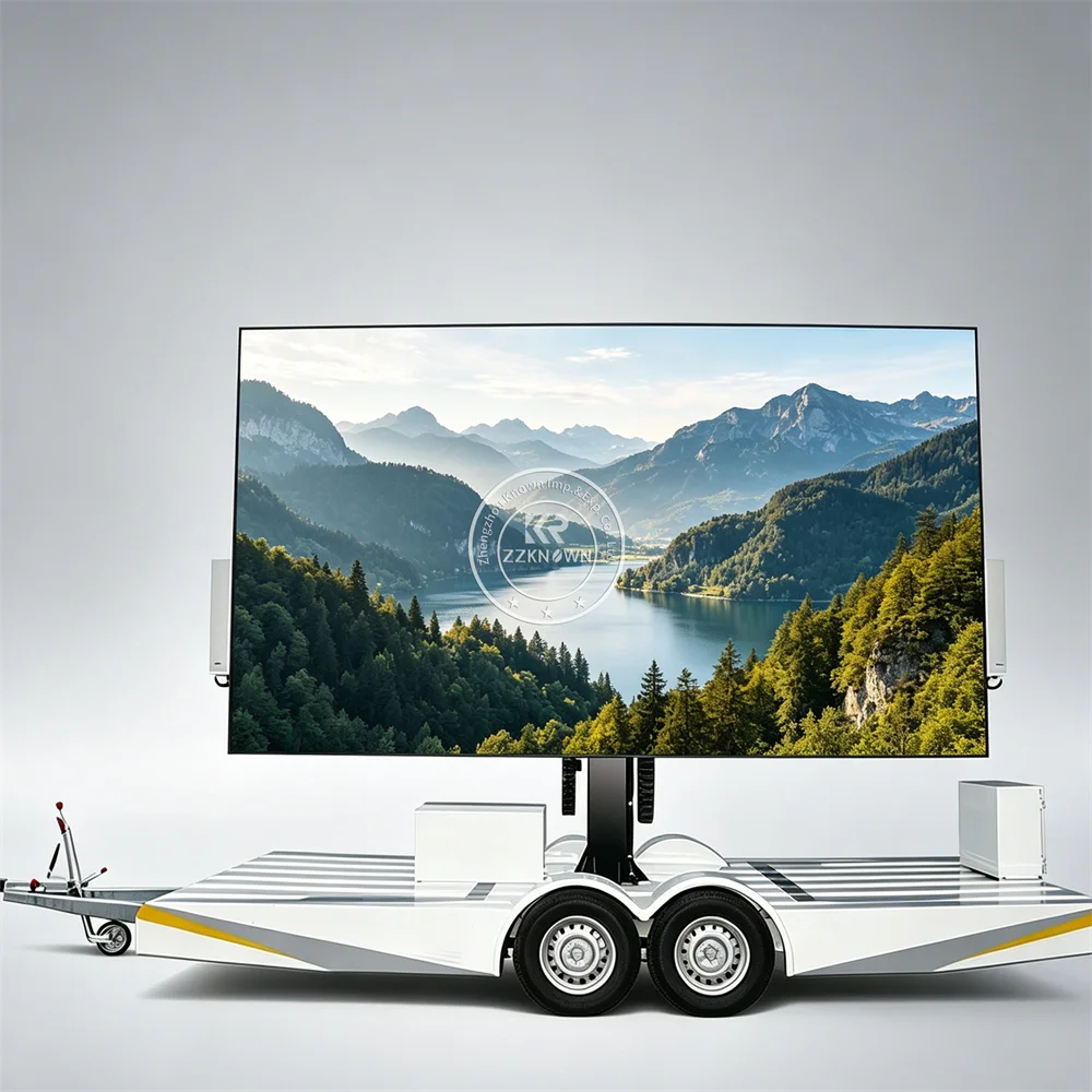 Wireless Mobile LED Display Advertising Trailer Digital Billboard Screen Trailer For Smart Outdoor Marketing Solutions Use