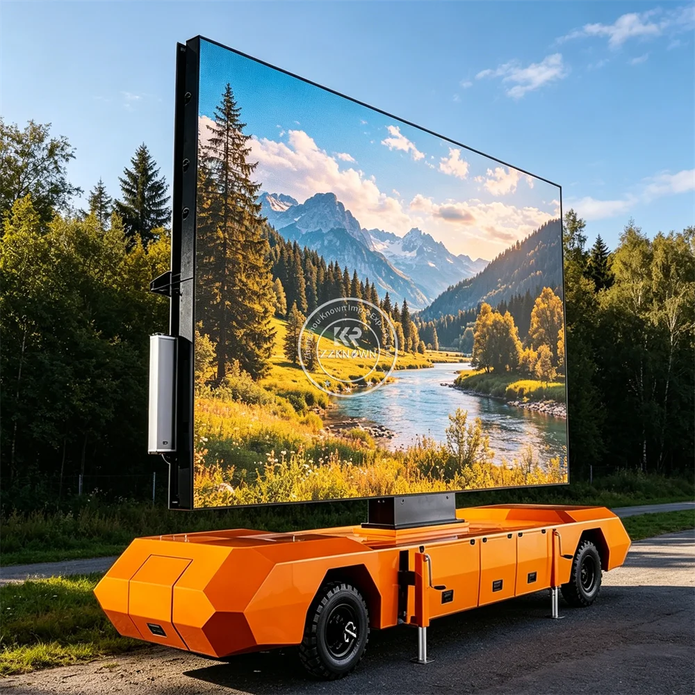 High Brightness Mobile LED Screen Advertising Trailer Digital Billboard Trailer For Outdoor Public Event And Promotion Use