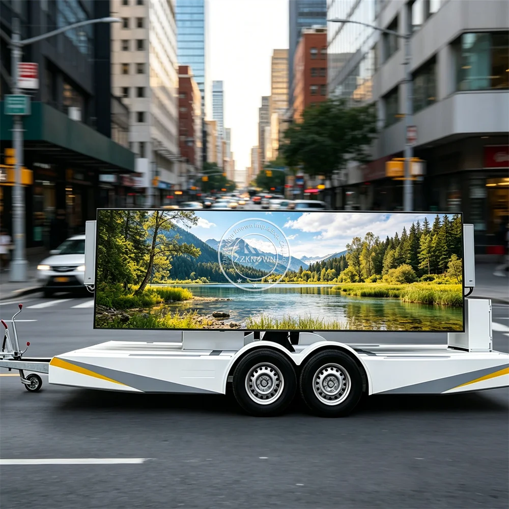 Mobile LED Display Advertising Trailer High Brightness Digital Billboard Screen Trailer For Outdoor Events Marketing Use