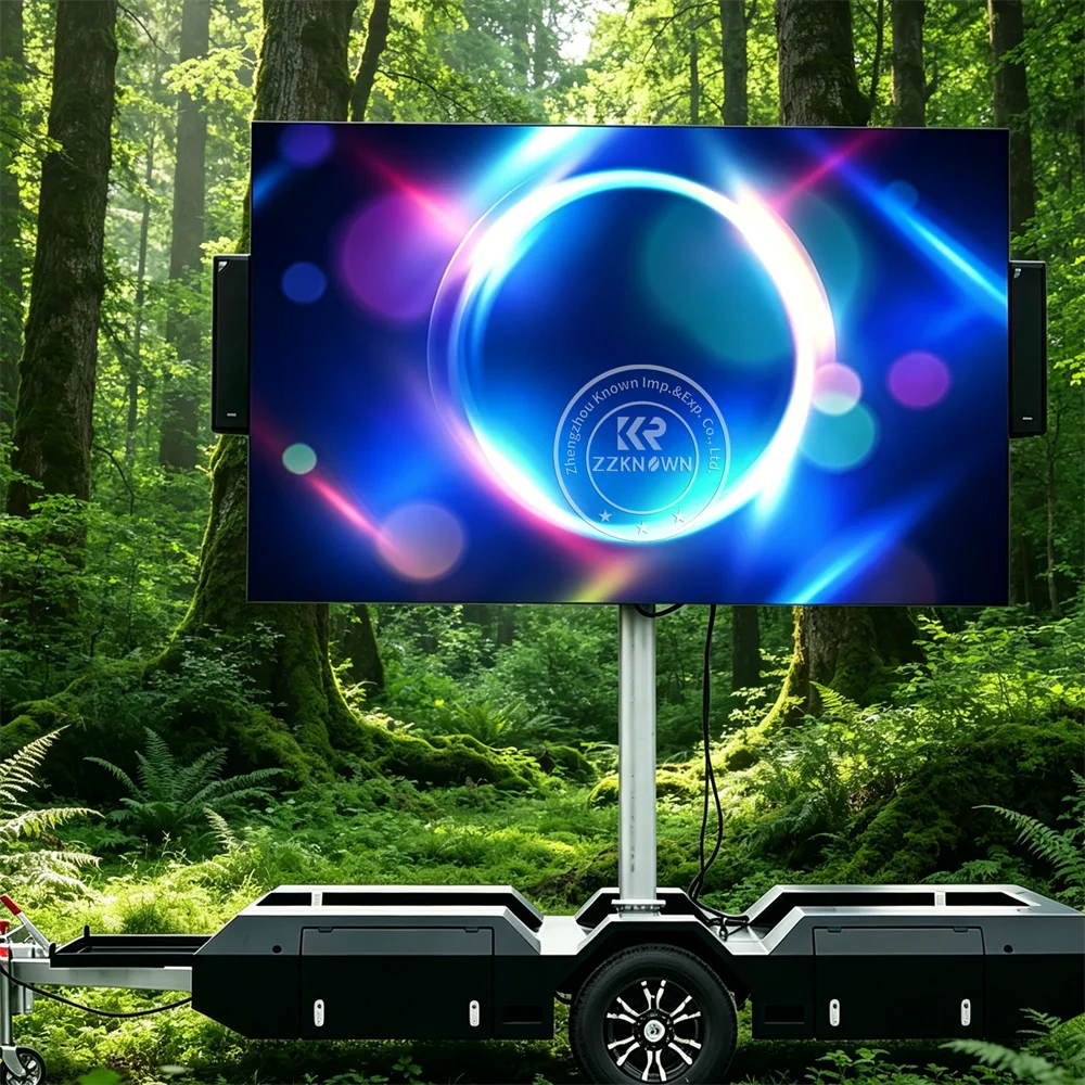 Mobile Solar Powered LED Advertising Trailer Outdoor Digital Billboard Screen Truck Event Display Trailer With Control