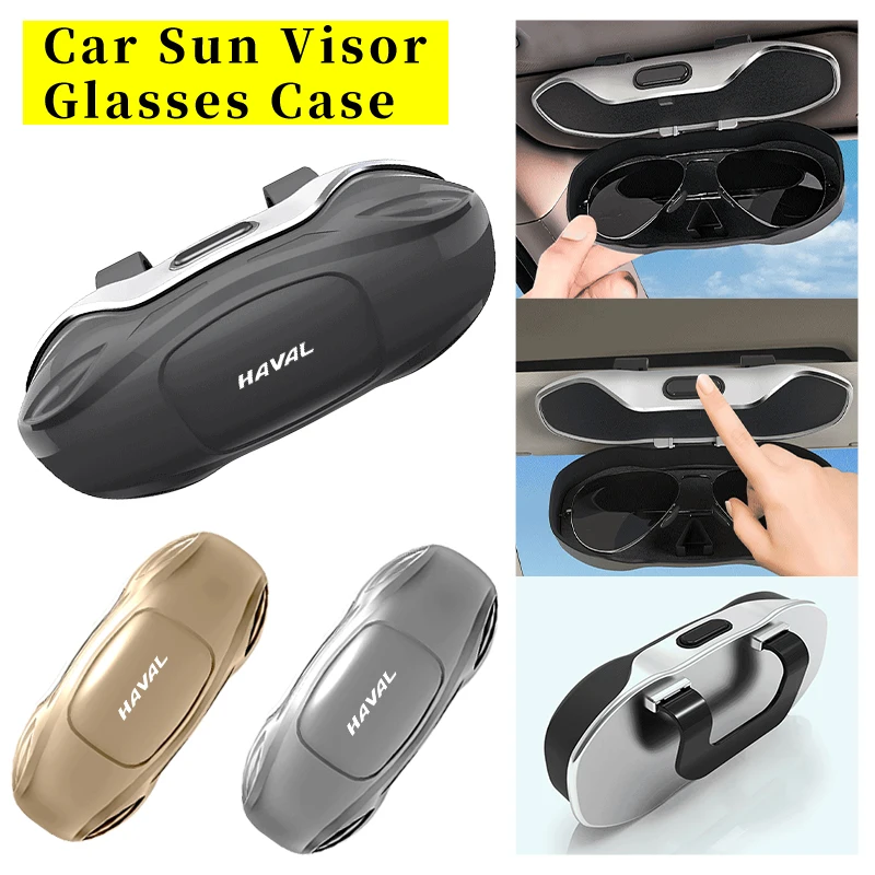 Car Sun Visor Sunglasses Storage Box Glasses Case Clip Accessories For Great Wall Haval F7 H6 H2 H3 H5