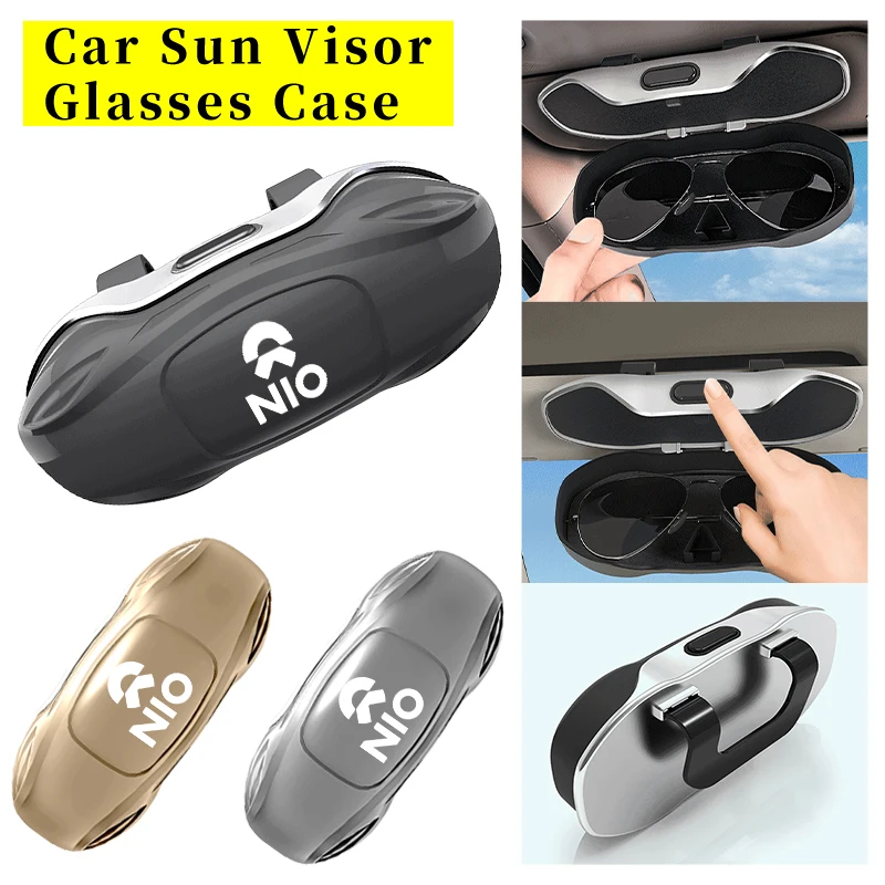 Car Sun Visor Sunglasses Storage Box Glasses Case Clip Accessories For Nio EC6 ES6 ES8 ES7 ET5 ET7 EP9