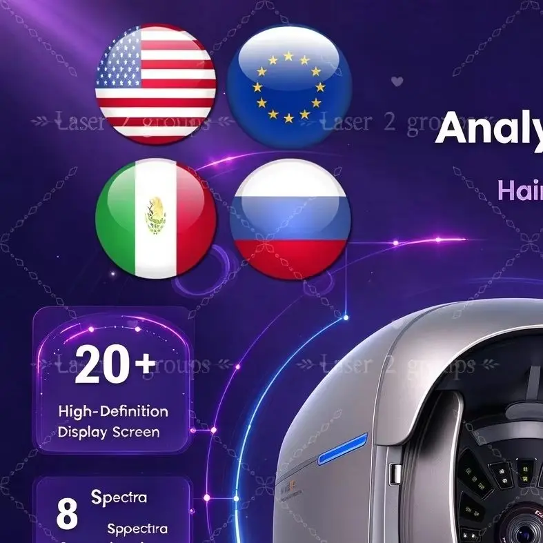 X3 Pro Facial Test Skin Face Analysis Skin Analyzer Camera Machine Report Printing Cloud Storage With Hair Analysis Handle