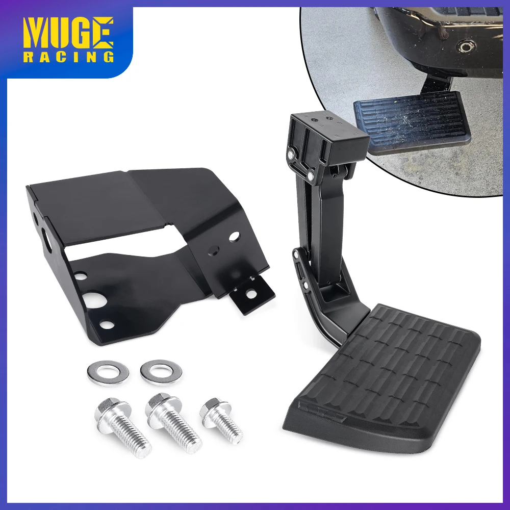 MUGE-Retractable Back Rear Bumper Aluminum Foot Step Bed Step For Dodge Ram 1500 2500 3500 TBS001