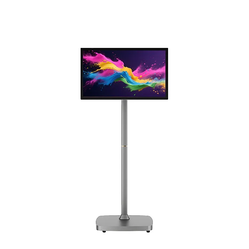 21.5Inch Interactive Touch Screen Portable Digital Signage Display with Mobile Smart Battery Portable LCD Monitor