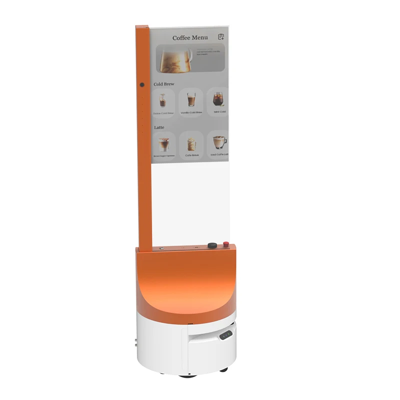 REEMAN 30-inch Transparent OLED Screen Mobile Advertising Robot | Smart Digital Signage For Retail & Events
