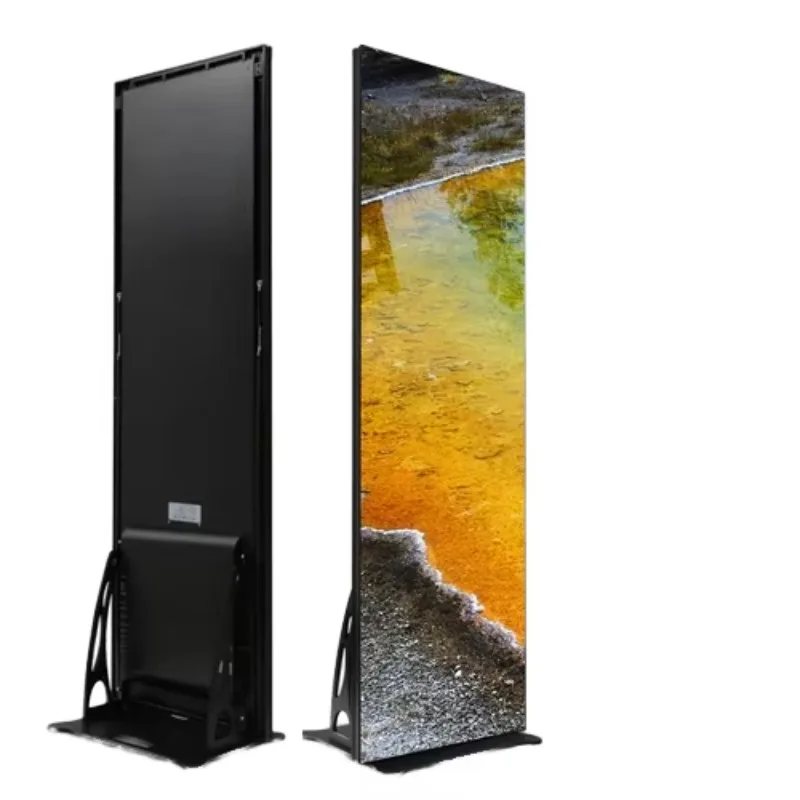 WiFi 4G Controlled P2.5 Pixel Pitch Full Color Indoor Mobile Mounting  Mirror Screen Digital Signage Display for Elevator Use