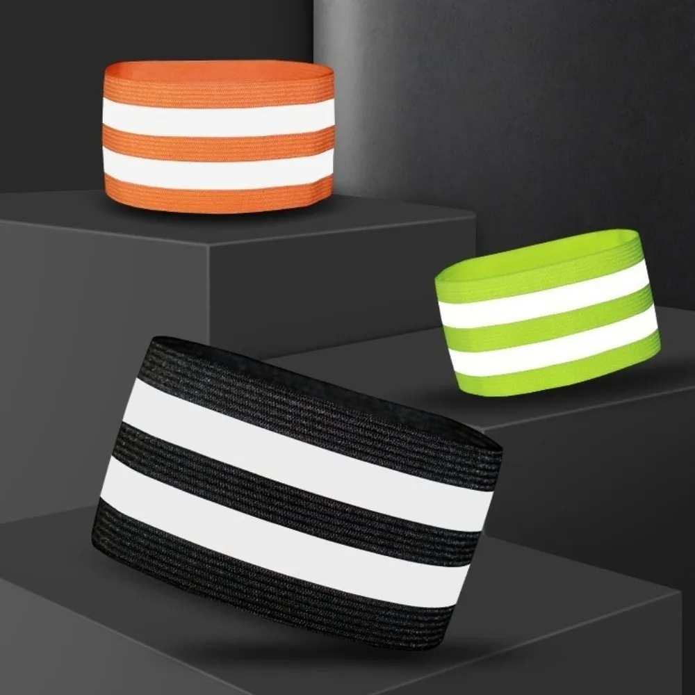 6Pcs Elastic Reflective Bands Adjustable Warning Running Reflective Arm Bands Portable Durable Reflector Tape Night Walking