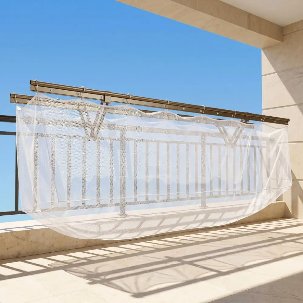 Breathable Anti-lost Laundry Drying Net Anti-drop Prevent Wind Clothesline Protection Net Invisible Washable Clothes Mesh Cover