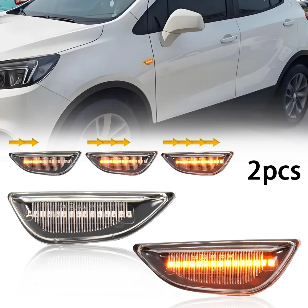Dynamic Fender Side MarkerTurn Signal Repeater Light For Opel Mokka X For Chevrolet Trax For Buick Encore Auto Accessories